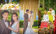 严屹宽杜若溪巴厘岛梦幻大婚 海边盟誓大象迎亲