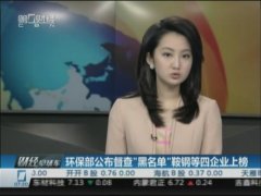  包羅鞍山钢铁在内的四家企业16日上了环保部的“黑名单”