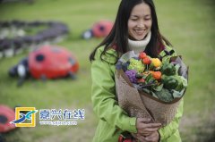 在嘉心菜有机农业示范园里