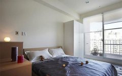  35平米宜家风度假小屋 惬意又自在 卫浴间的门片以隐藏式的推拉门手法设计